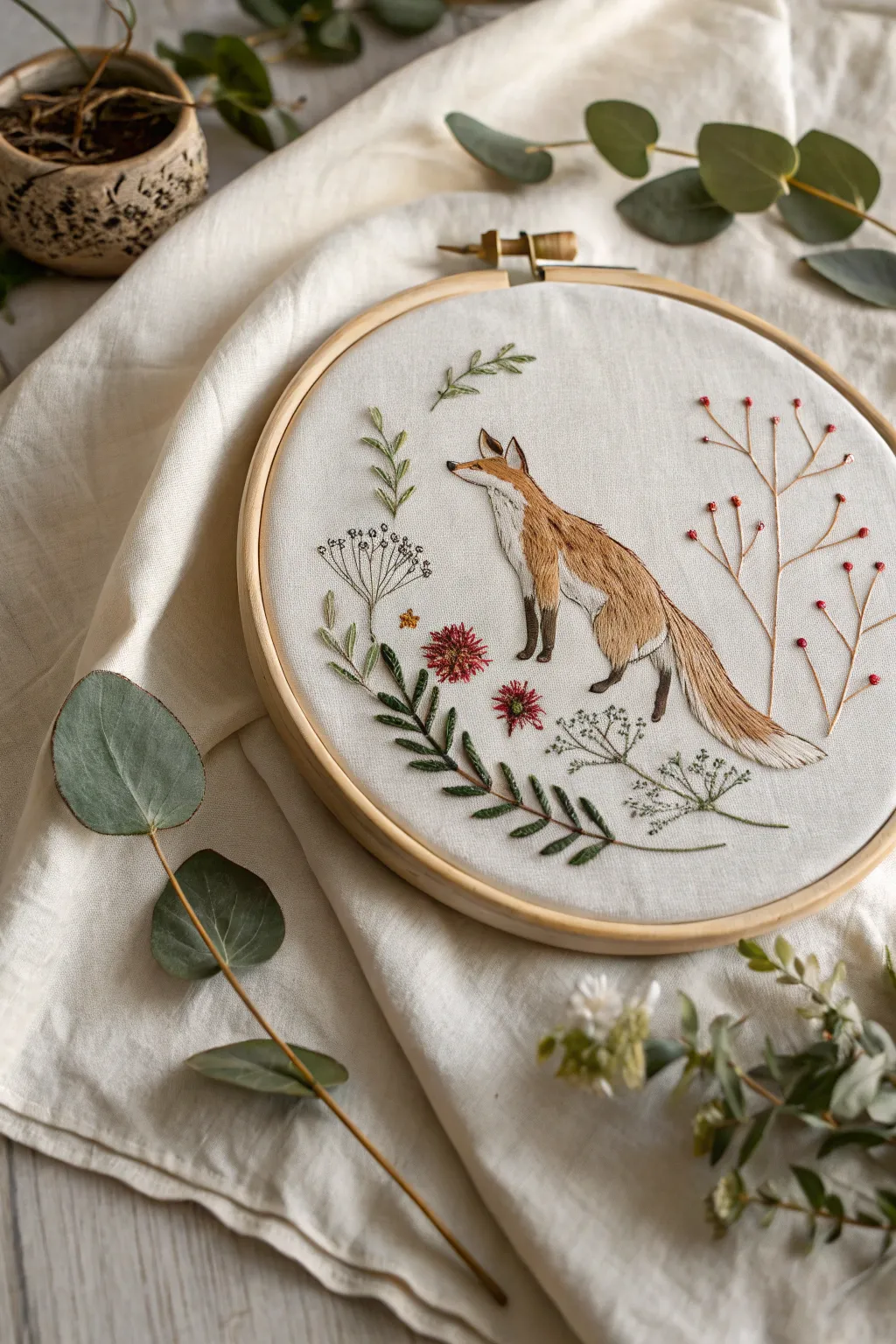 Bring the magic of the Animal Kingdom into your home with enchanting embroidered motifs. 🌿🦊