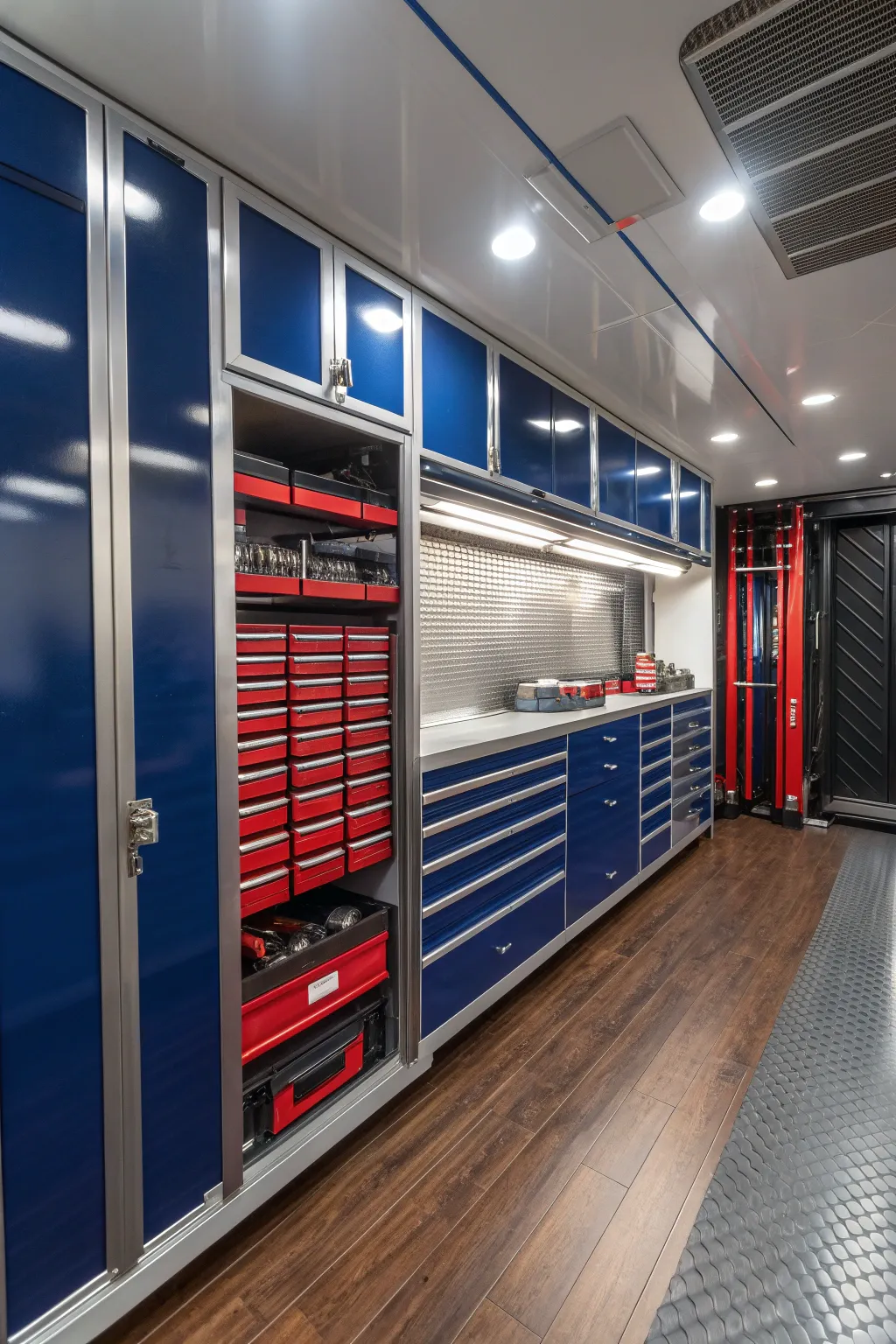 Elevate your organization game with striking E-Track shelving—where craftsmanship meets functionality.
