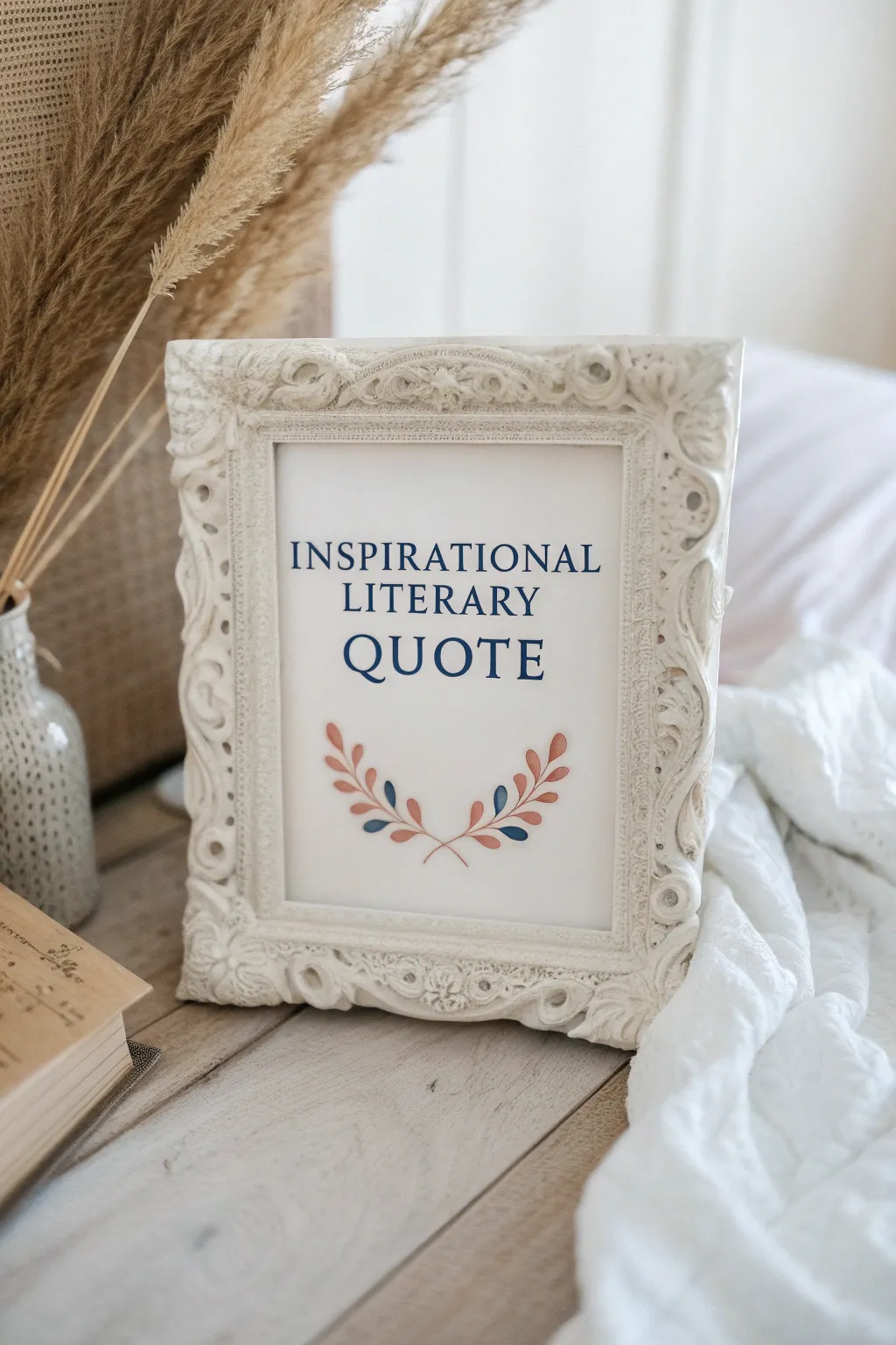 Elevate your space with inspiring words elegantly framed. Perfect for sparking creativity and discussion.