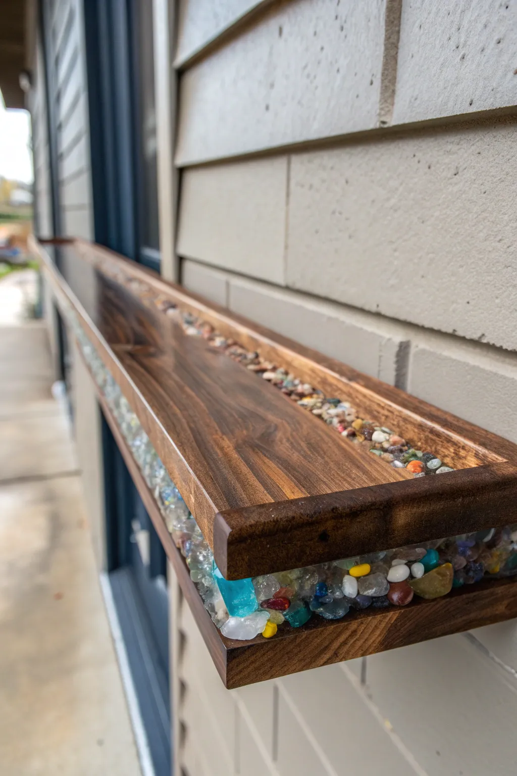 Elevate your space with the timeless allure of wood and resin craftsmanship.