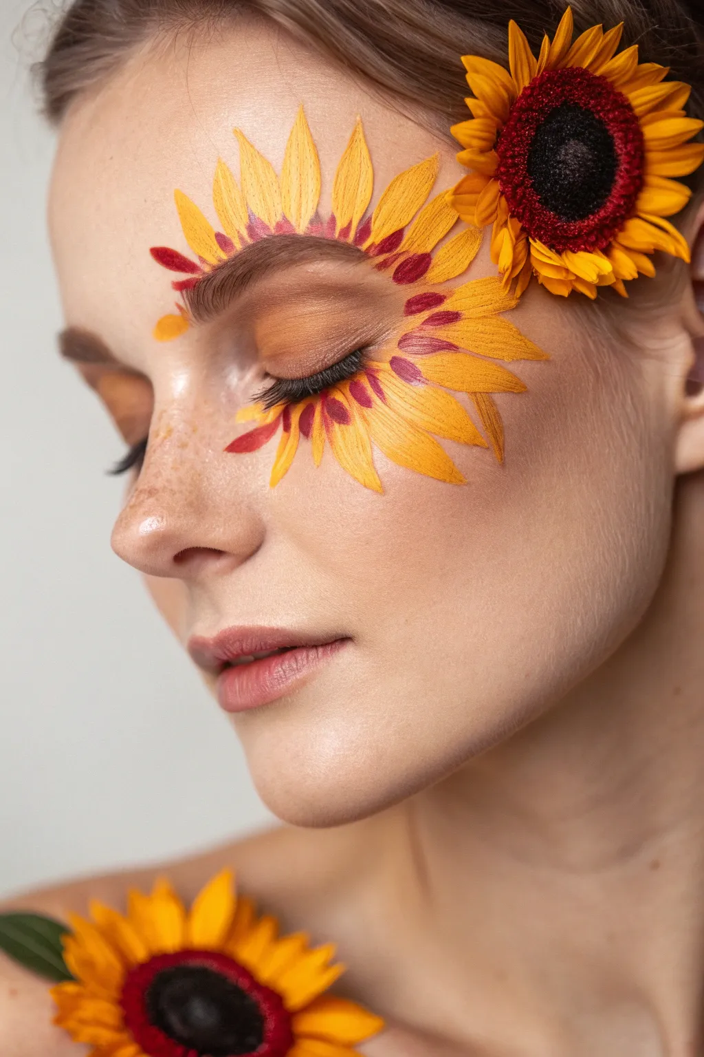 Transform your gaze with stunning sunflower eye art—where nature meets creativity.