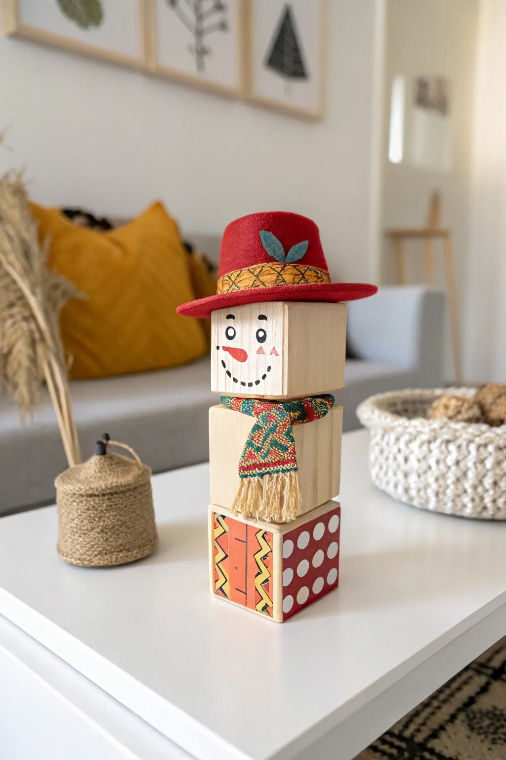 Bring a touch of whimsy to your fall decor with this delightful DIY wooden scarecrow. Perfect for adding personality to your minimalist space!