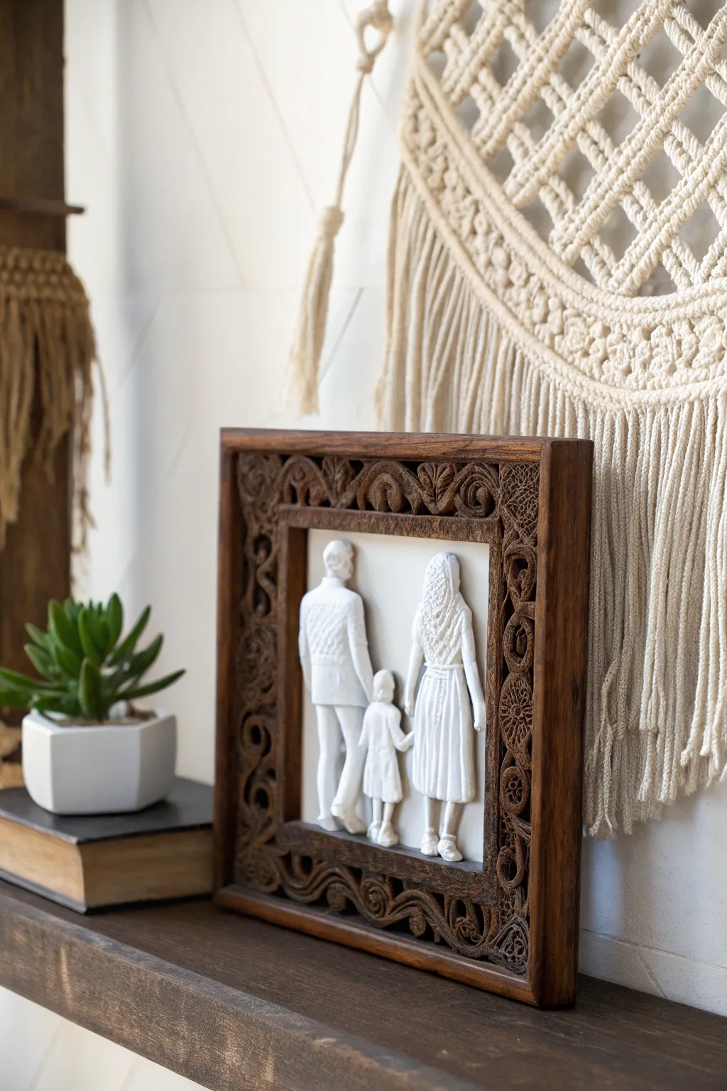 Elegance in simplicity: A family moment captured in timeless style.