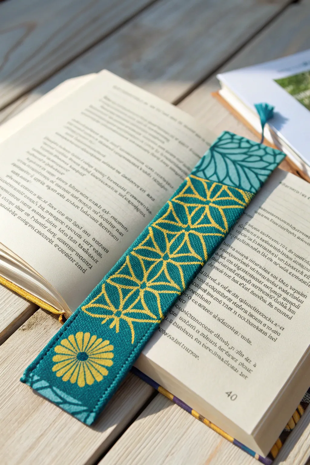 Add a touch of personalized elegance to your reading with this handcrafted fabric bookmark. Perfect for gifting or keeping for yourself!