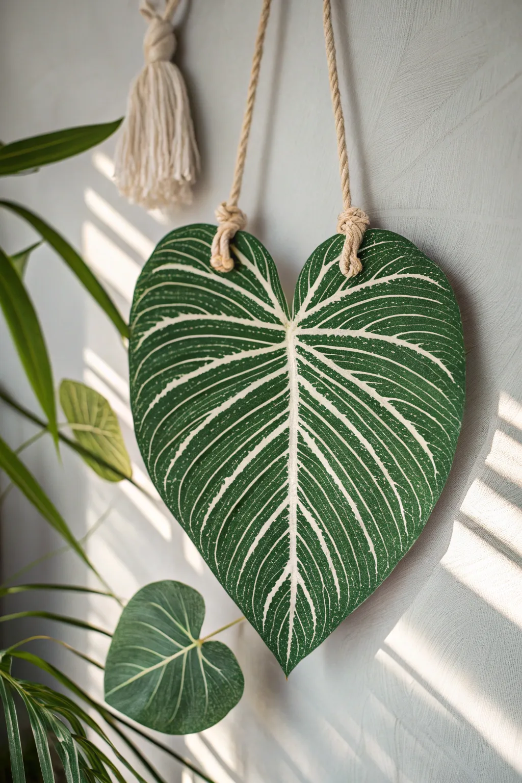 Celebrate nature’s elegance with heart-shaped leaf art, where simplicity meets bold craftsmanship.