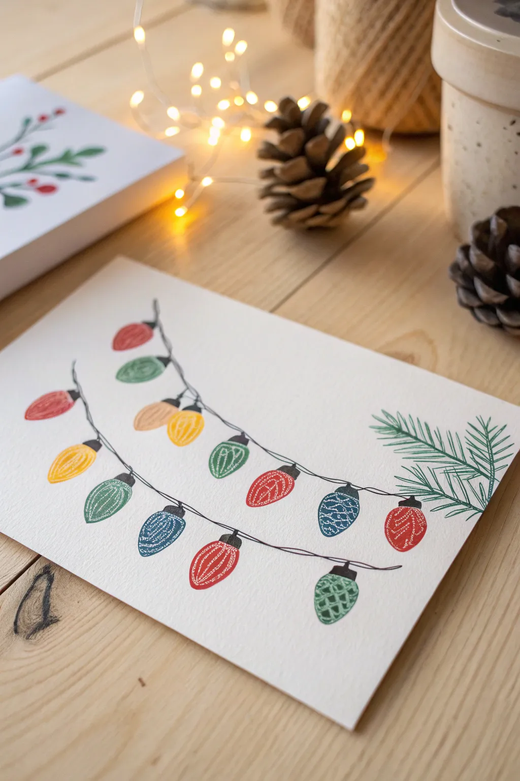 Craft Your Holiday Cheer: Simple and Striking Fingerprint Light Cards