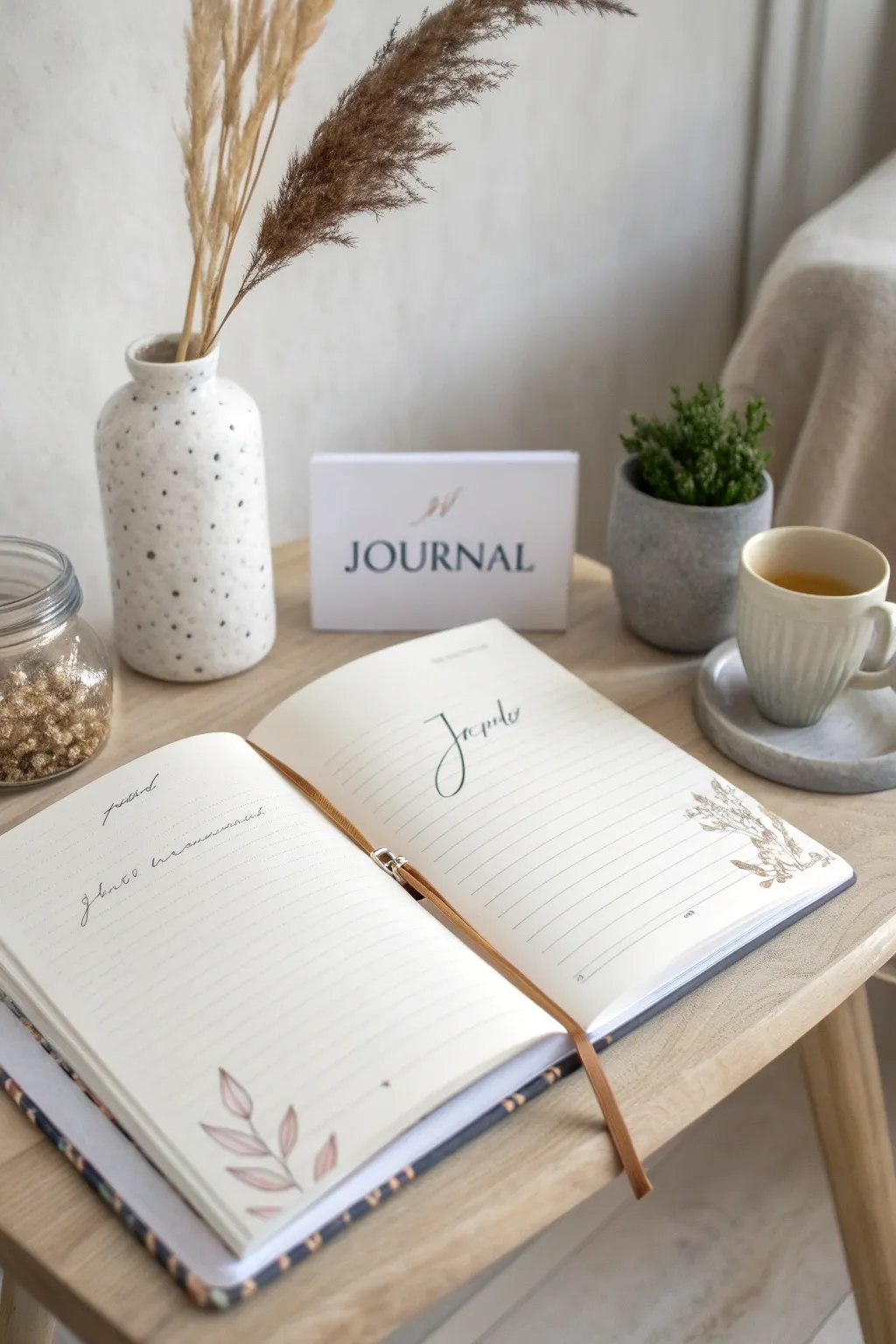 Unleash your creativity with the art of calligraphy and transform your journal's first page into a masterpiece.