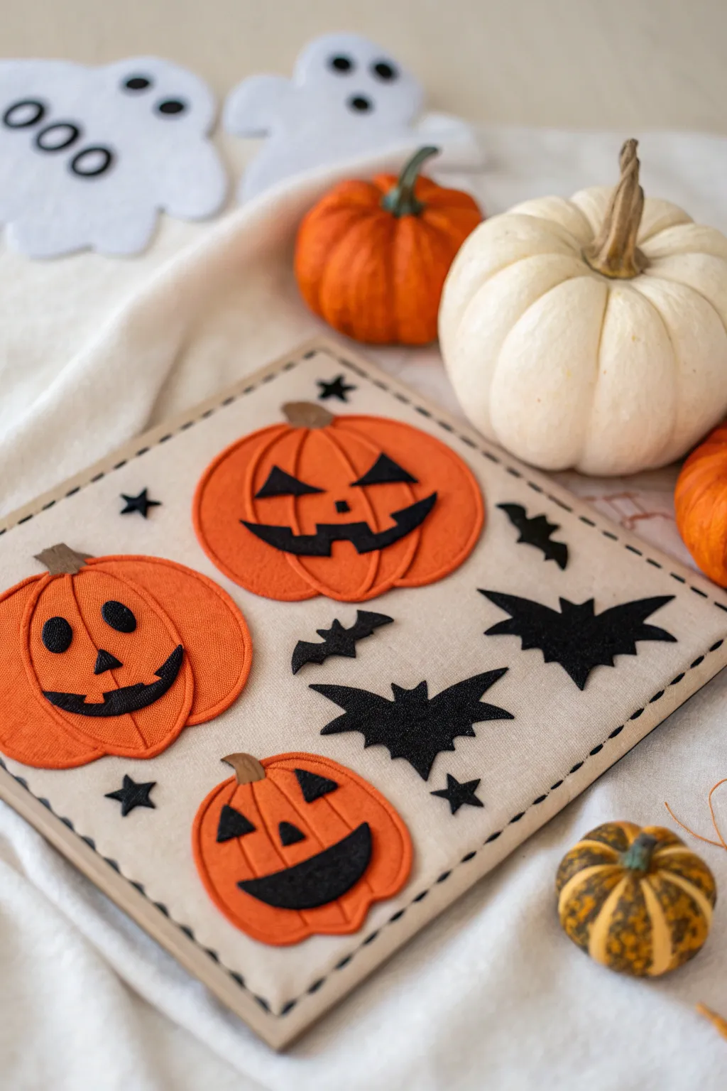 Craft a cozy Halloween vibe with this charming flannel pumpkin patch!