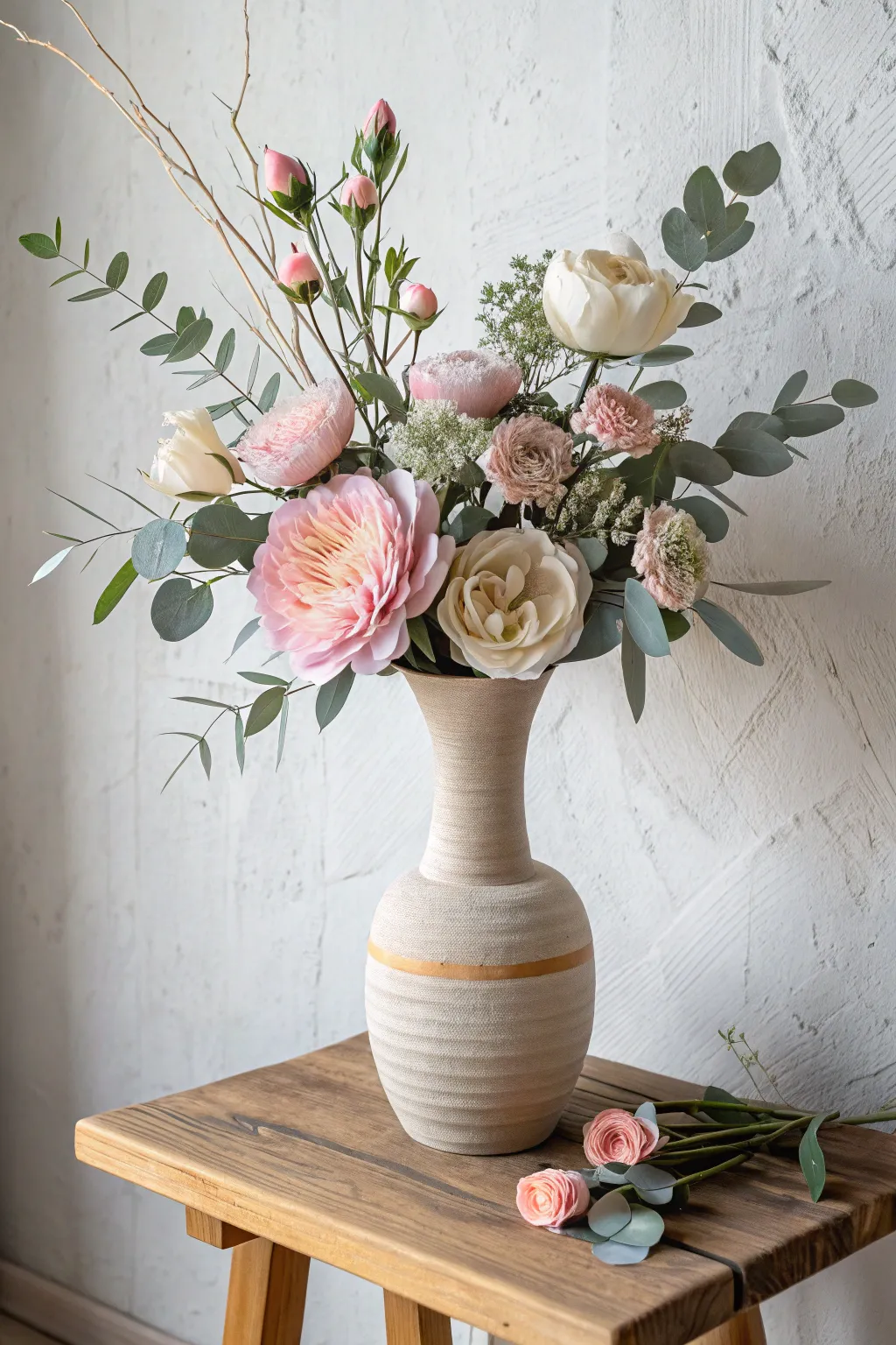 Elevate your space with a blend of crafted and artificial blooms, perfect for a touch of natural beauty.