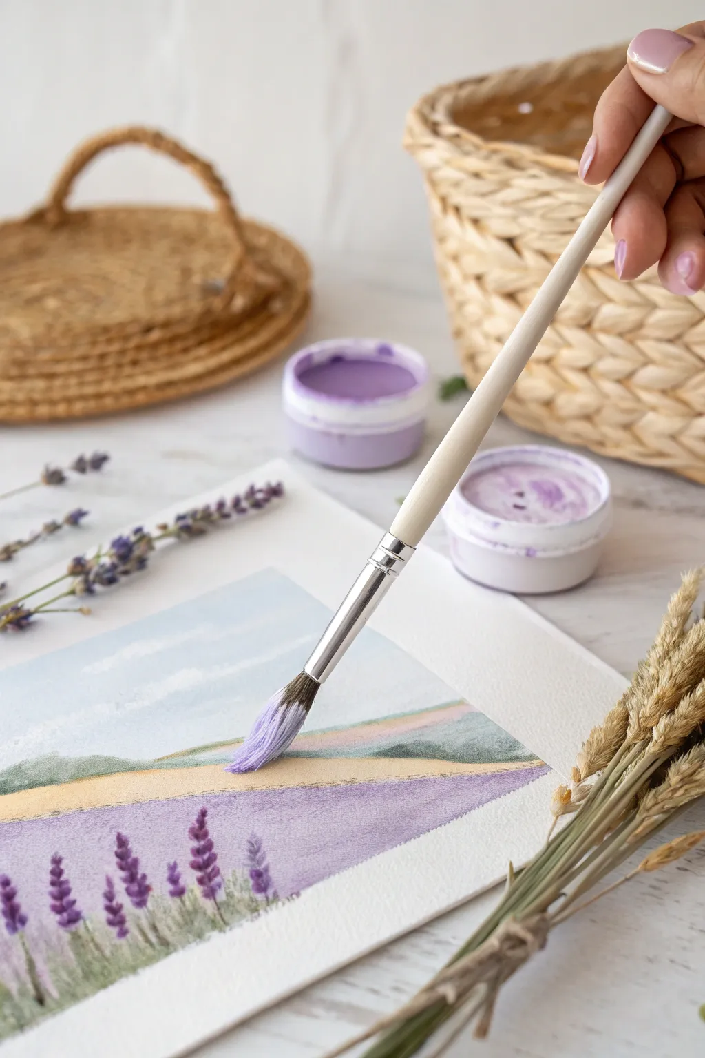 Transform your space with the serene charm of lavender fields, one Q-tip at a time.