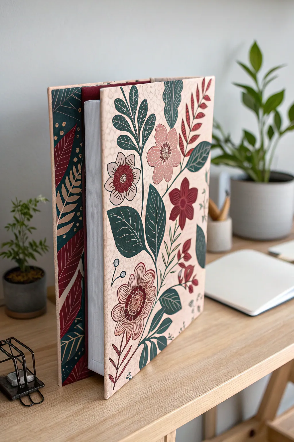 Bring serenity to your workspace with nature-inspired folder designs that blend Scandinavian simplicity with boho charm.