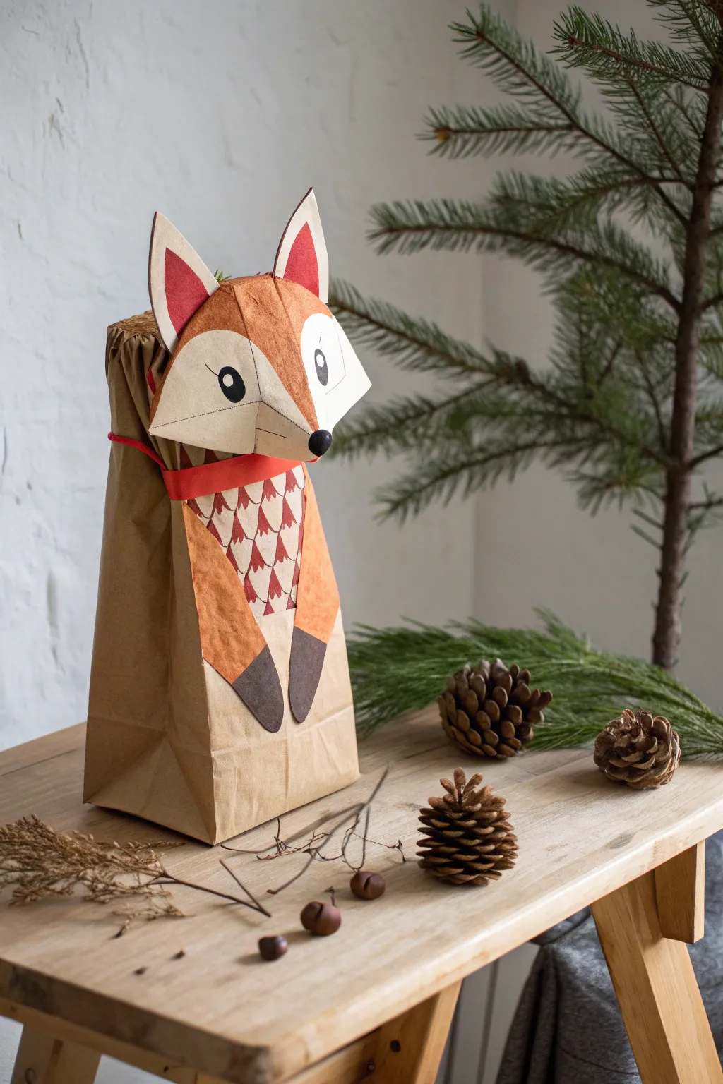 Bring stories to life with whimsical woodland animal puppets crafted from paper bags. A delightful mix of simplicity and bold colors for your creative moments.