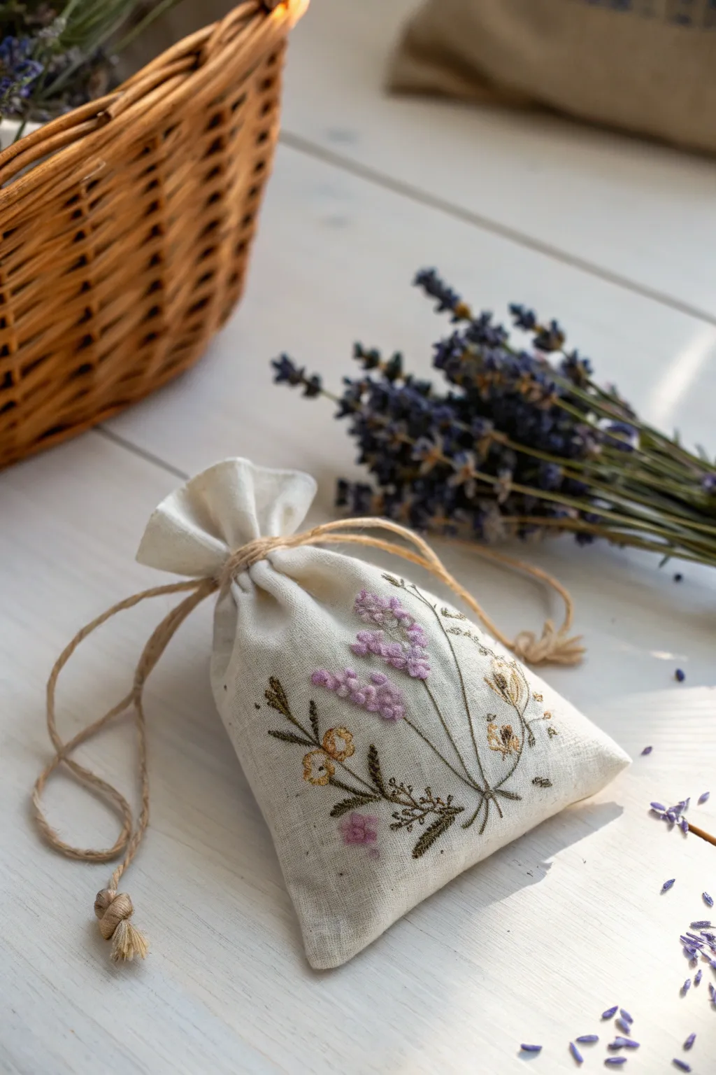 Embrace the serene elegance of Provence with a handcrafted lavender sachet, where simplicity meets natural beauty.