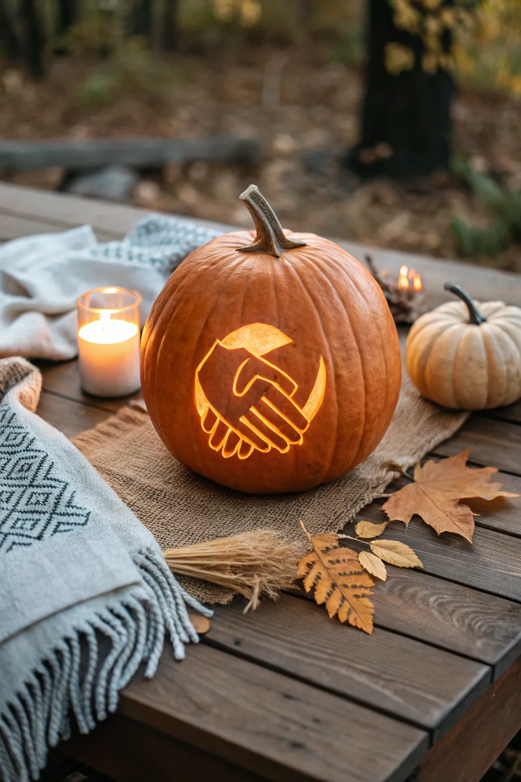 Celebrate friendship this autumn with a beautifully crafted pumpkin that speaks volumes. 🍂🤝 #FriendshipInArt #ScandiBoho