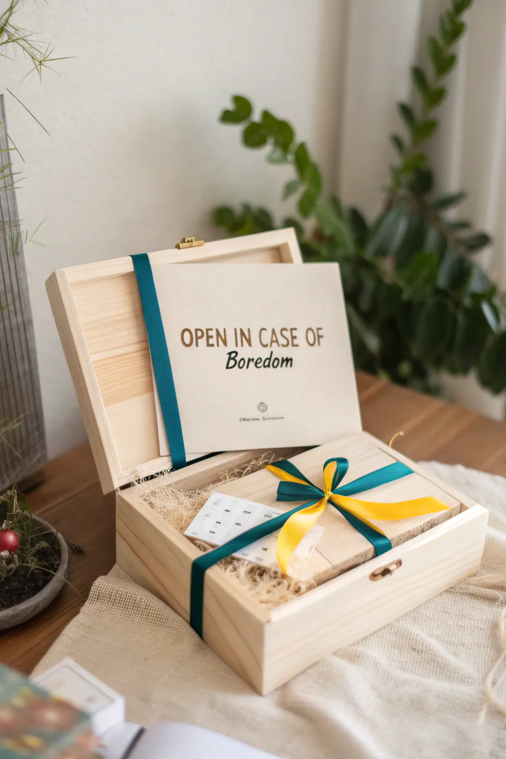 A touch of humor and style - the perfect DIY gift box for those who appreciate simplicity and a good laugh!