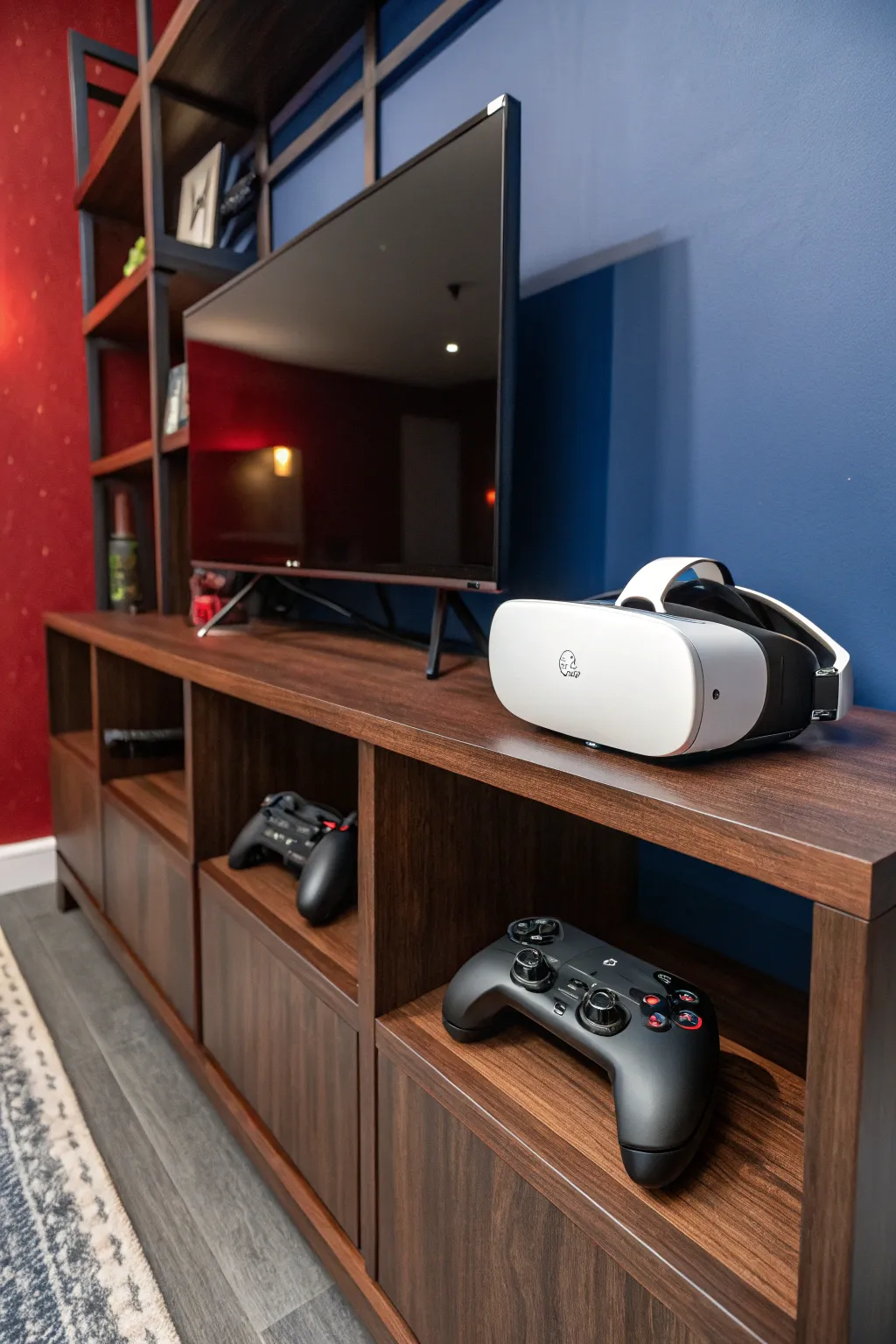 Elevate your gaming space with a touch of tech sophistication. #gamingroom #techgadgets