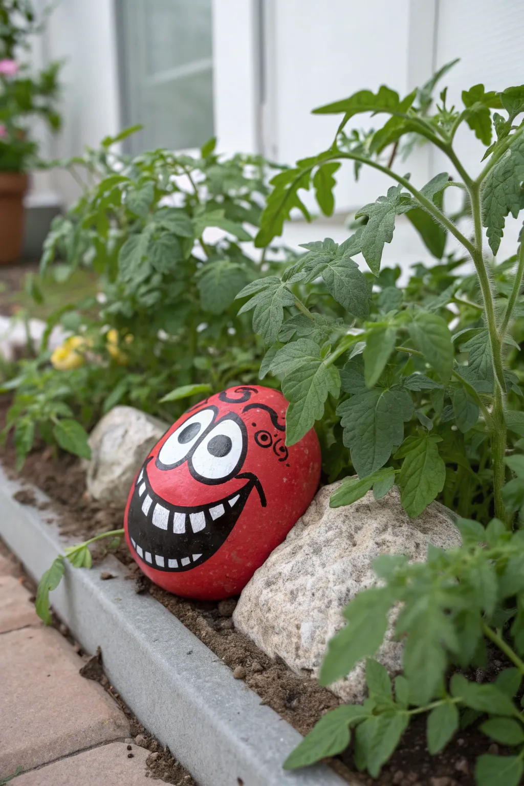 Add a smile to your garden with this cheeky rock marker—where humor meets nature!