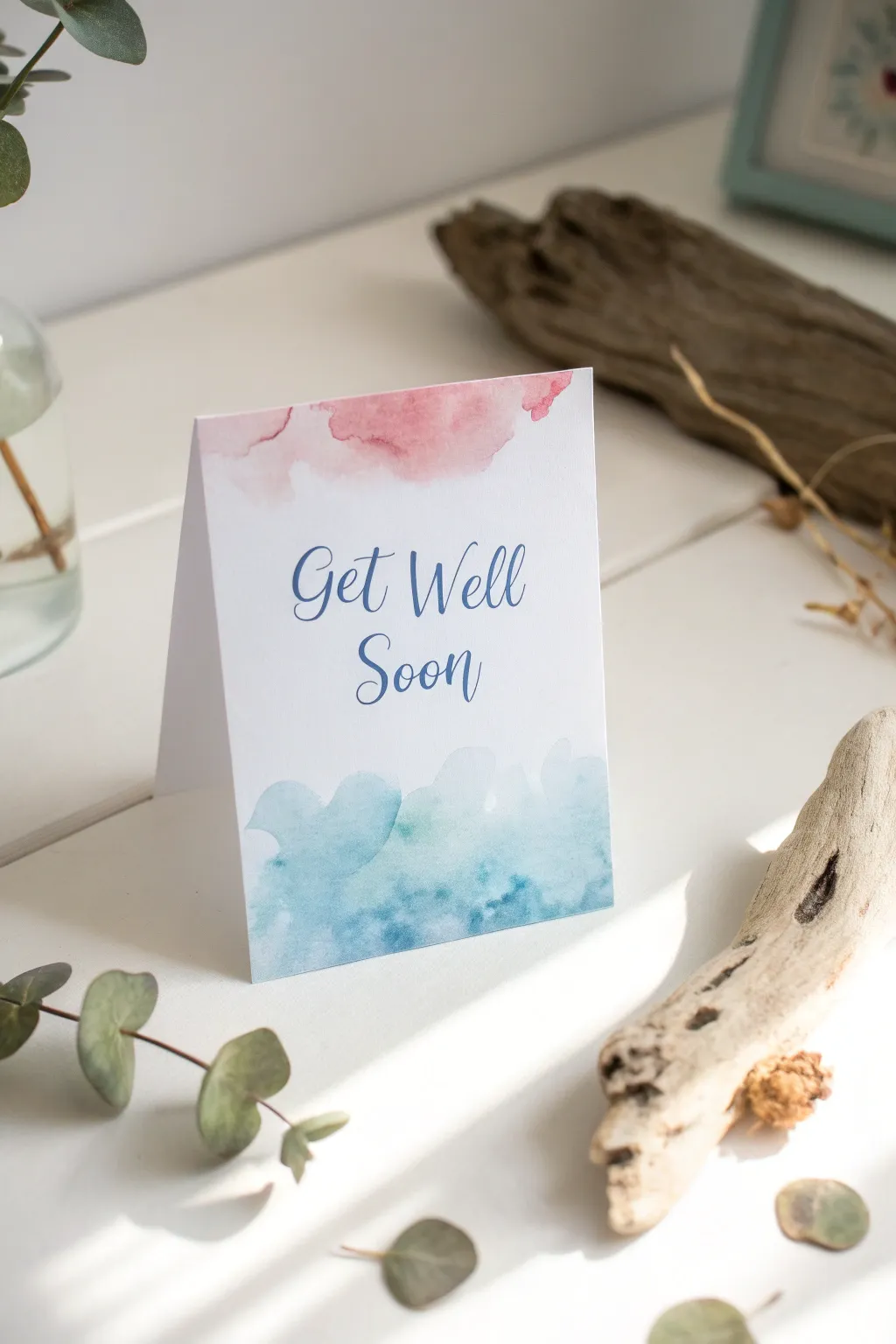 A touch of watercolor magic to brighten someone's day. 🎨✨ #GetWellSoon #MinimalistArt