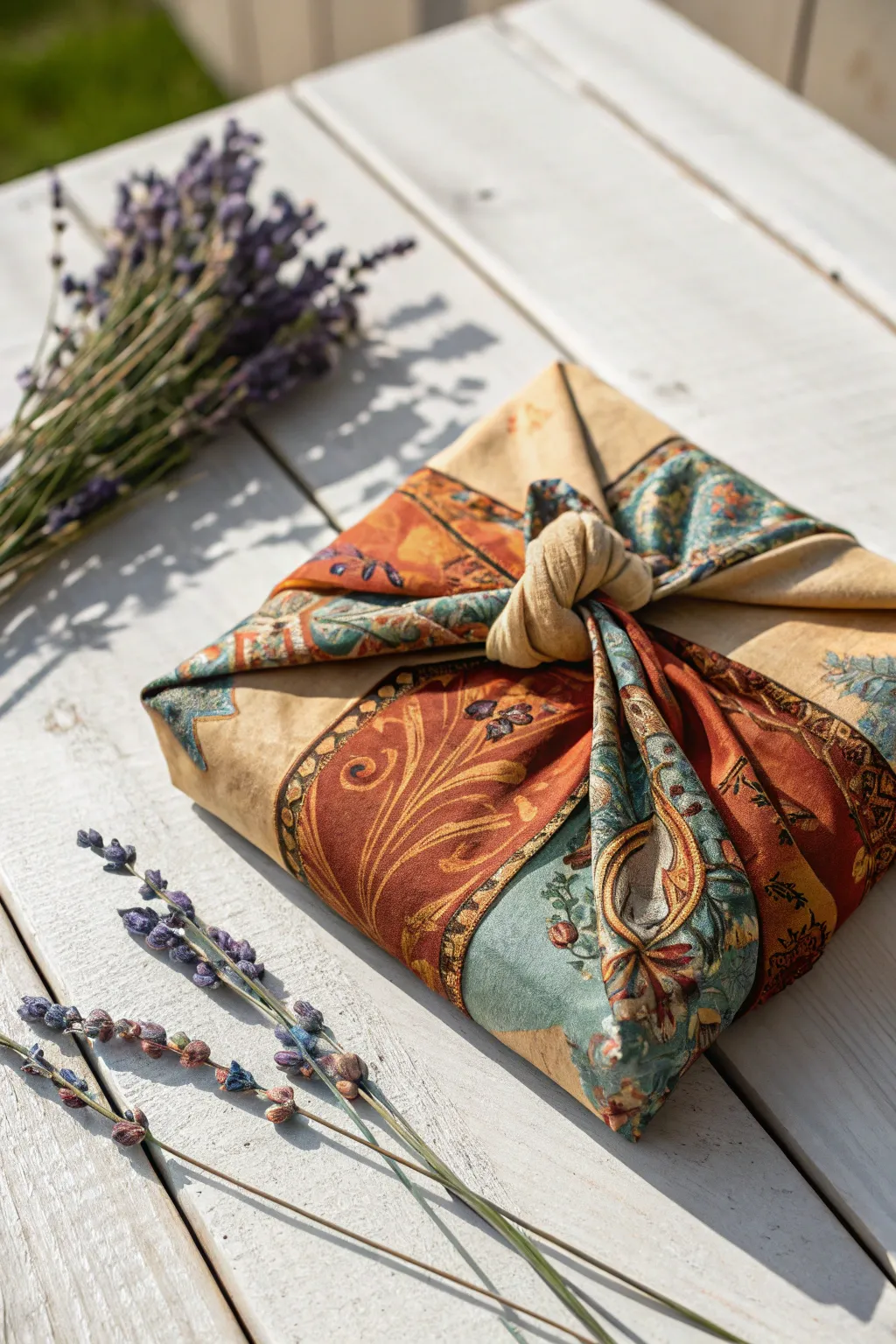 Wrap your gifts with love and a touch of elegance using repurposed fabrics. It's the art of giving beautifully.