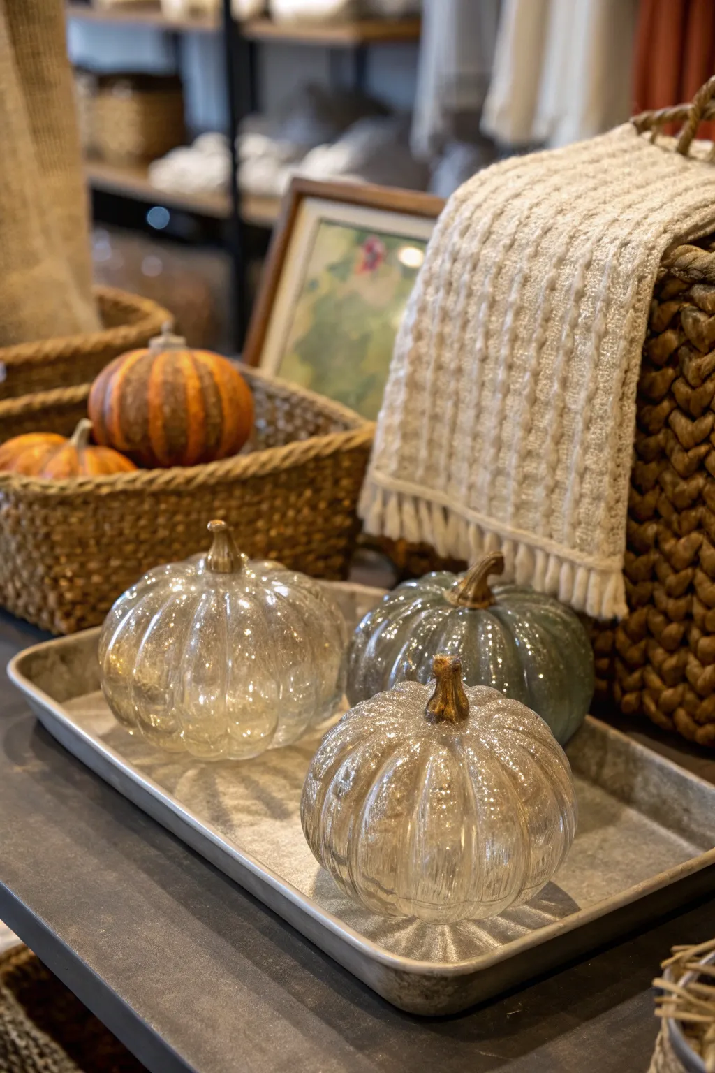 Mixing textures creates a visually rich display.