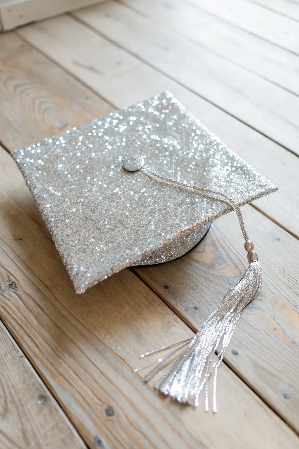 Shine bright on your big day with a dazzling sequin graduation cap - where simplicity meets sparkle!