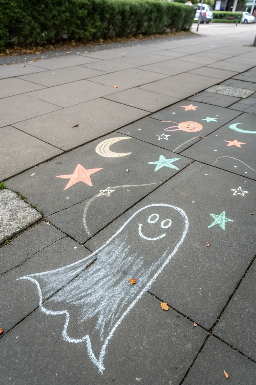 Chalk up some Halloween cheer with these friendly ghostly vibes!