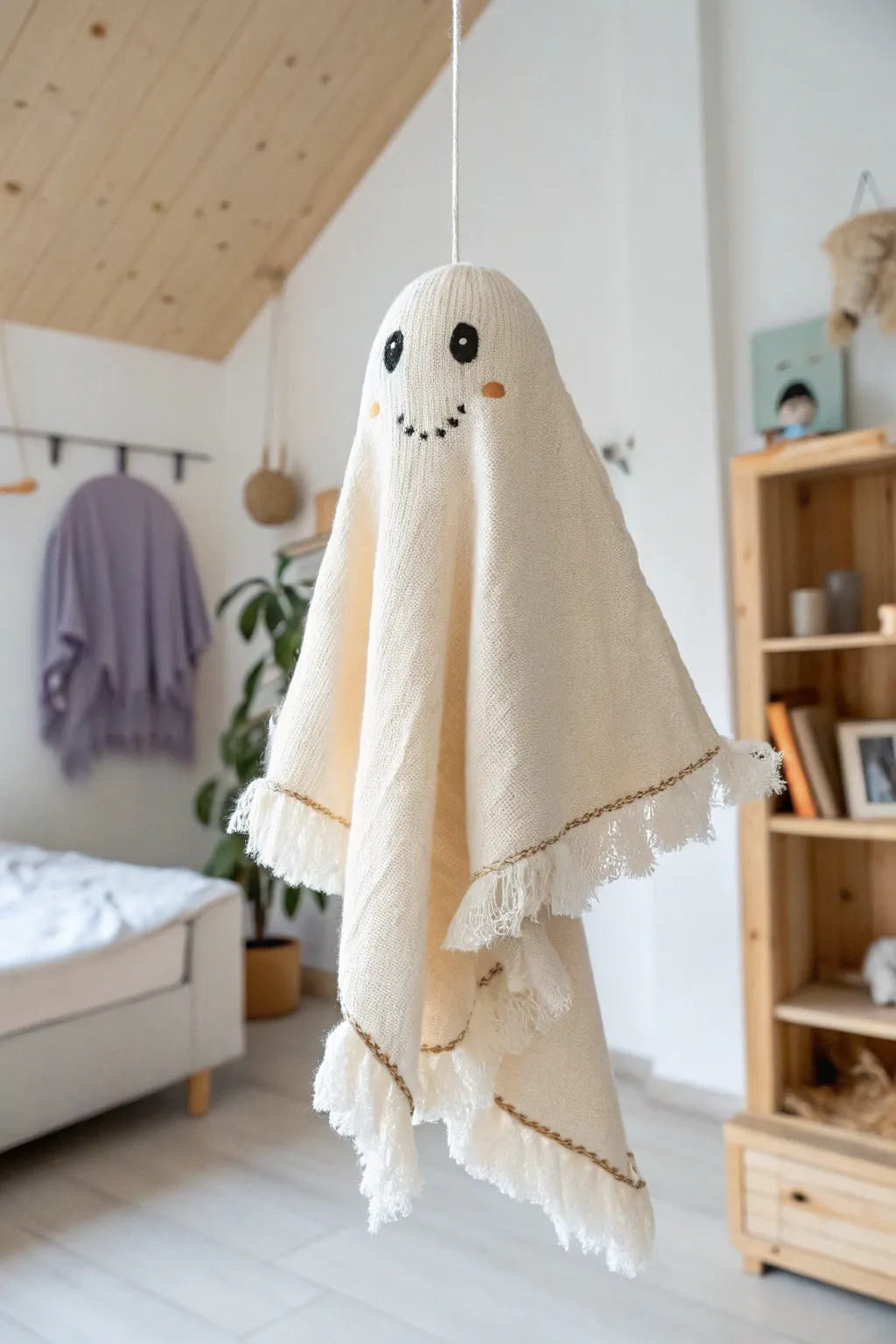 Crafted with love: Create enchanting sock ghosts that bring a touch of whimsy to your Halloween decor.