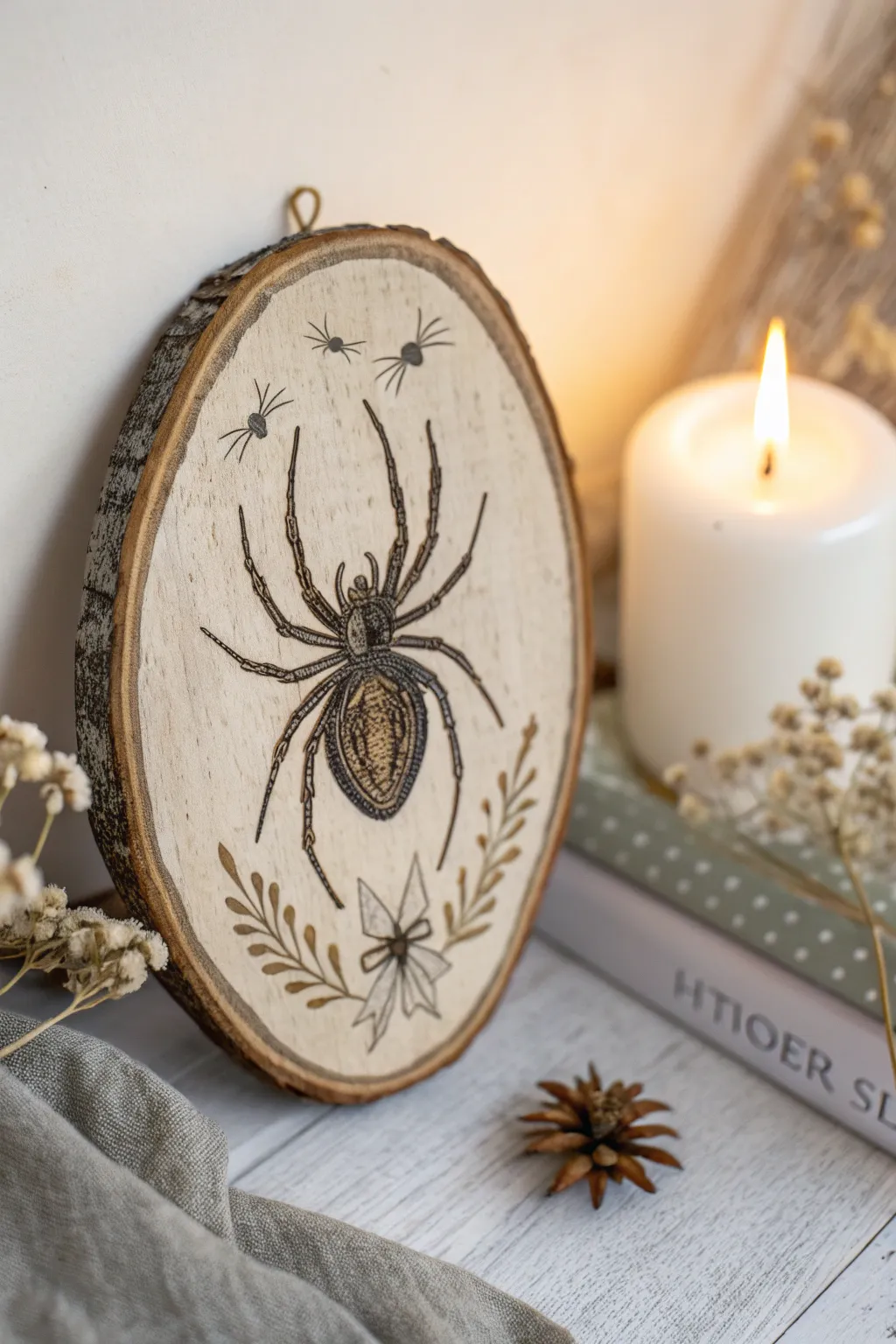 Elevate your Halloween decor with a touch of vintage charm and a hint of spookiness. 🕷️✨