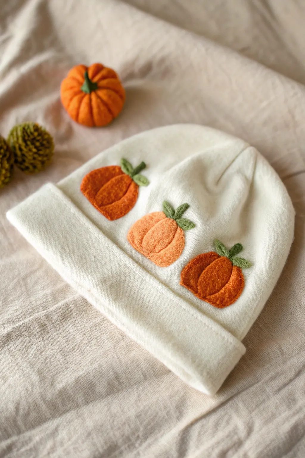 Embrace autumn with a touch of handcrafted charm - the Pumpkin Patch Hat brings cozy vibes to your fall style.