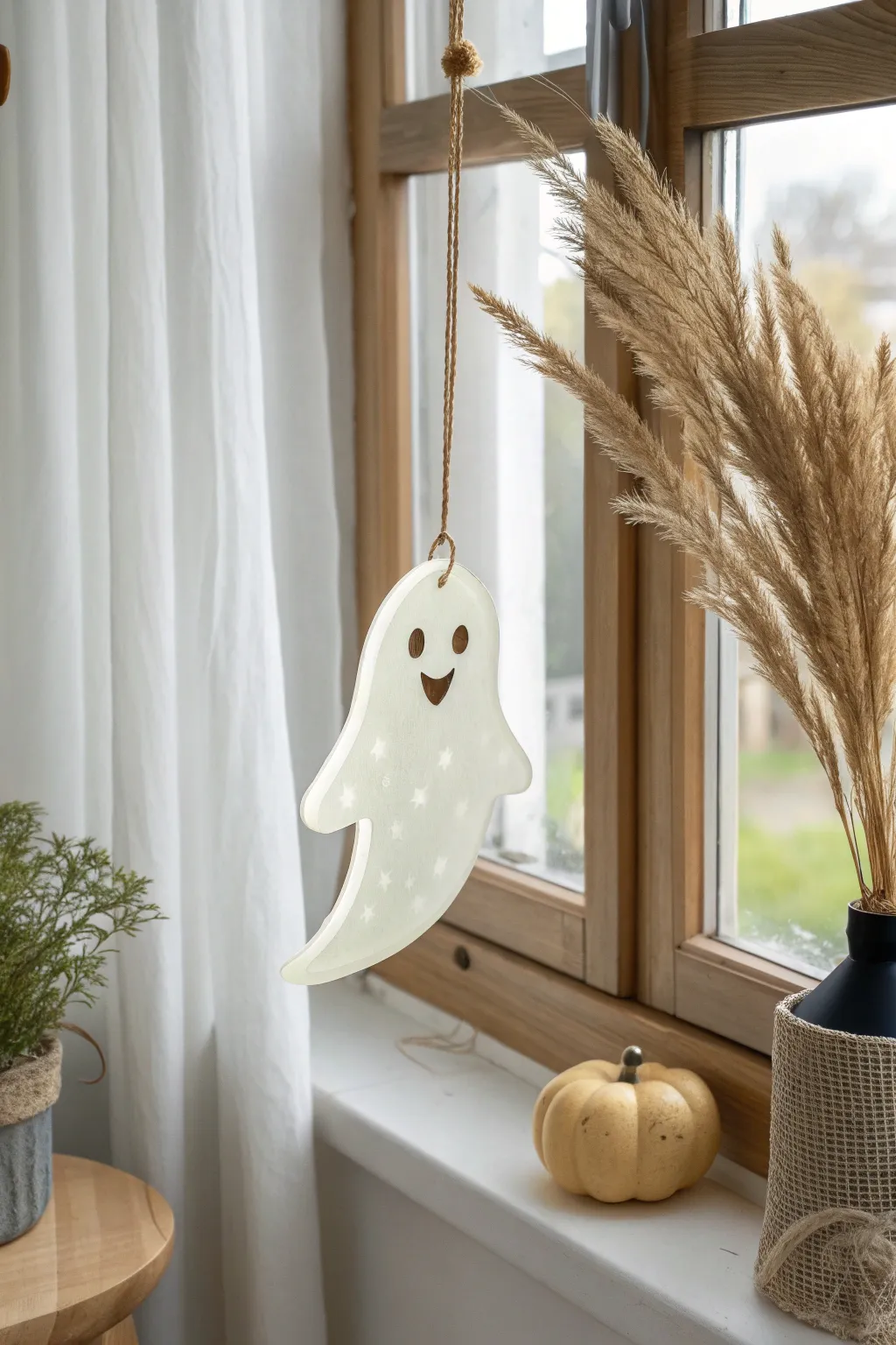 Embrace the ghostly glow of Halloween with minimalist charm. 🎃✨