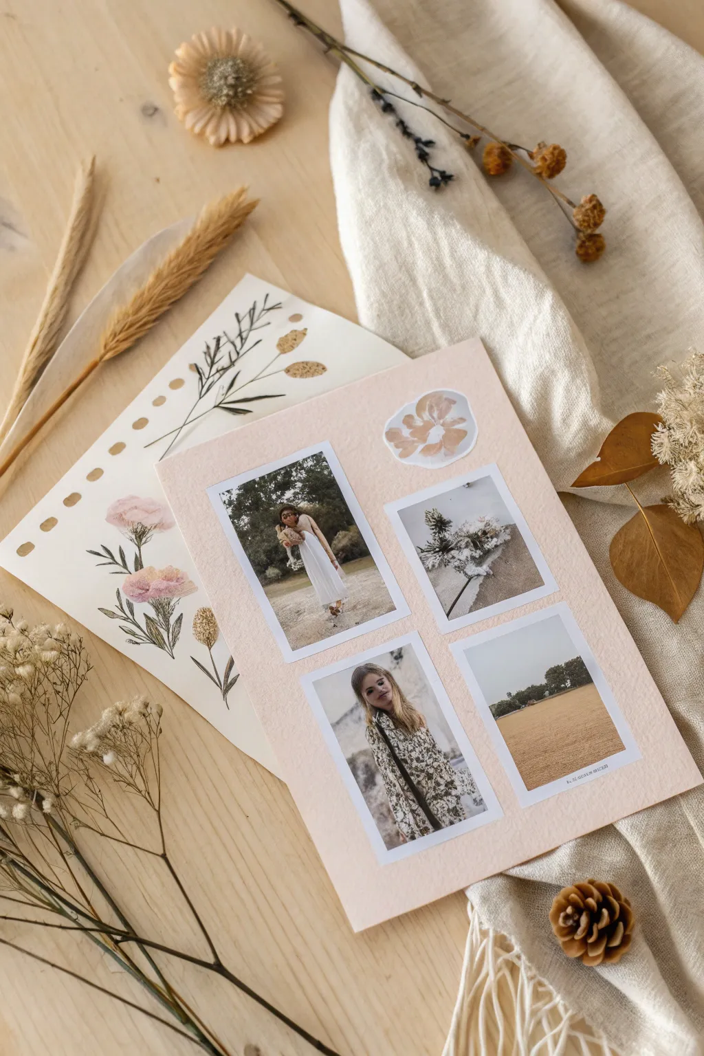 Capture cherished memories with a handcrafted photo collage card, where simplicity meets heartfelt creativity.