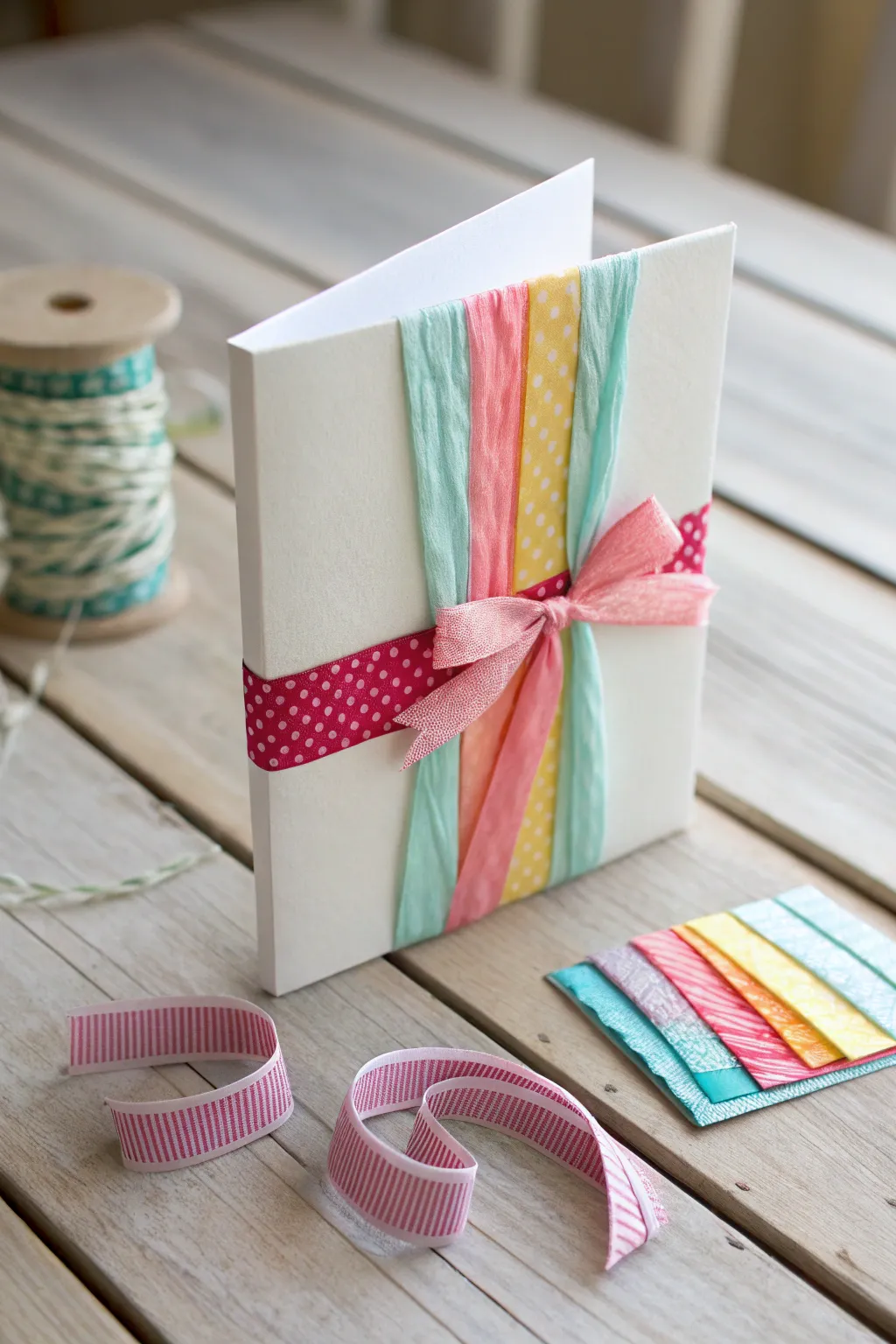Elevate your birthday wishes with a touch of artisanal flair. Discover the elegance of handmade ribbon cards!