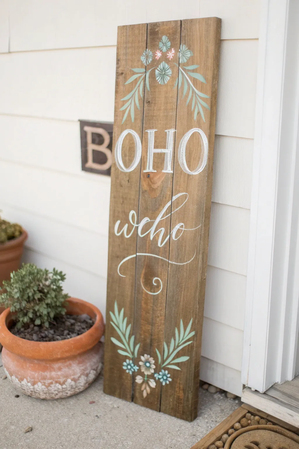 Welcome warmth and simplicity into your home with a handcrafted sign that speaks from the heart.