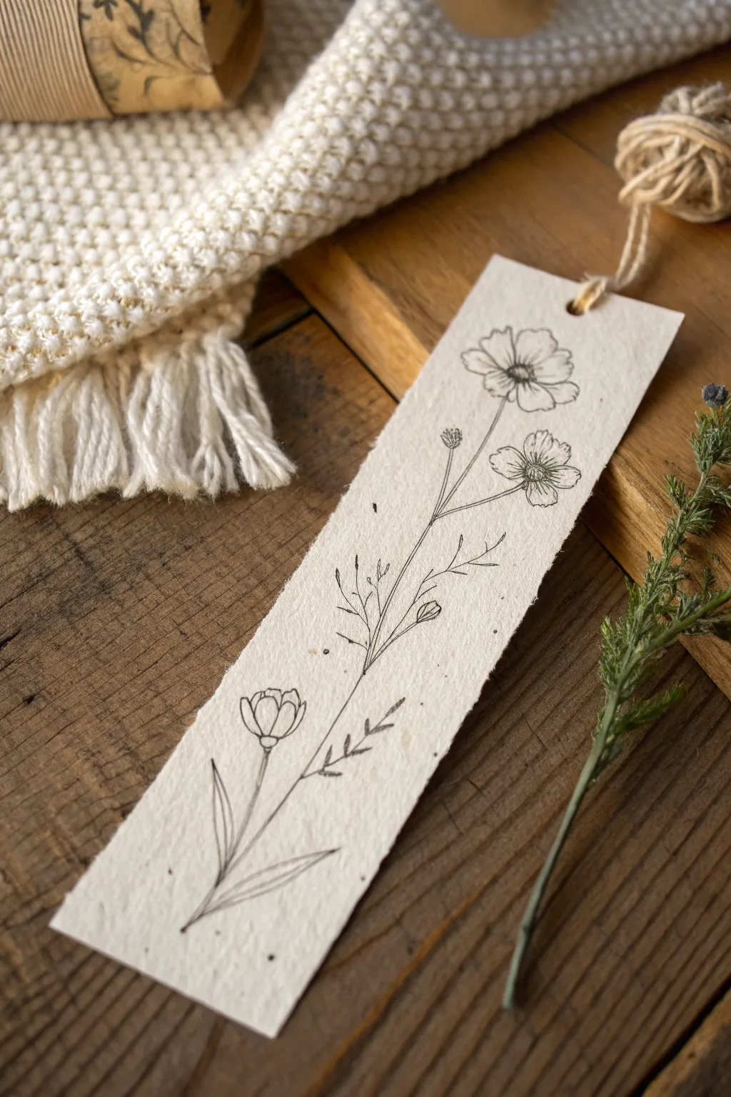 Crafted with love: A minimalist handmade bookmark for the book lover's delight.