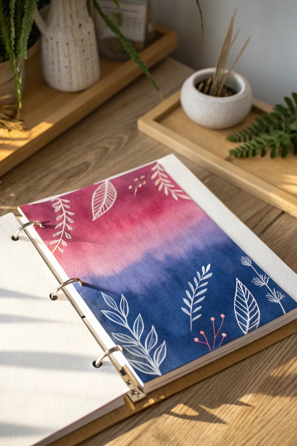 Elevate your scrapbook with a touch of watercolor magic. 🎨✨ #HandmadeBeauty #MinimalistArt