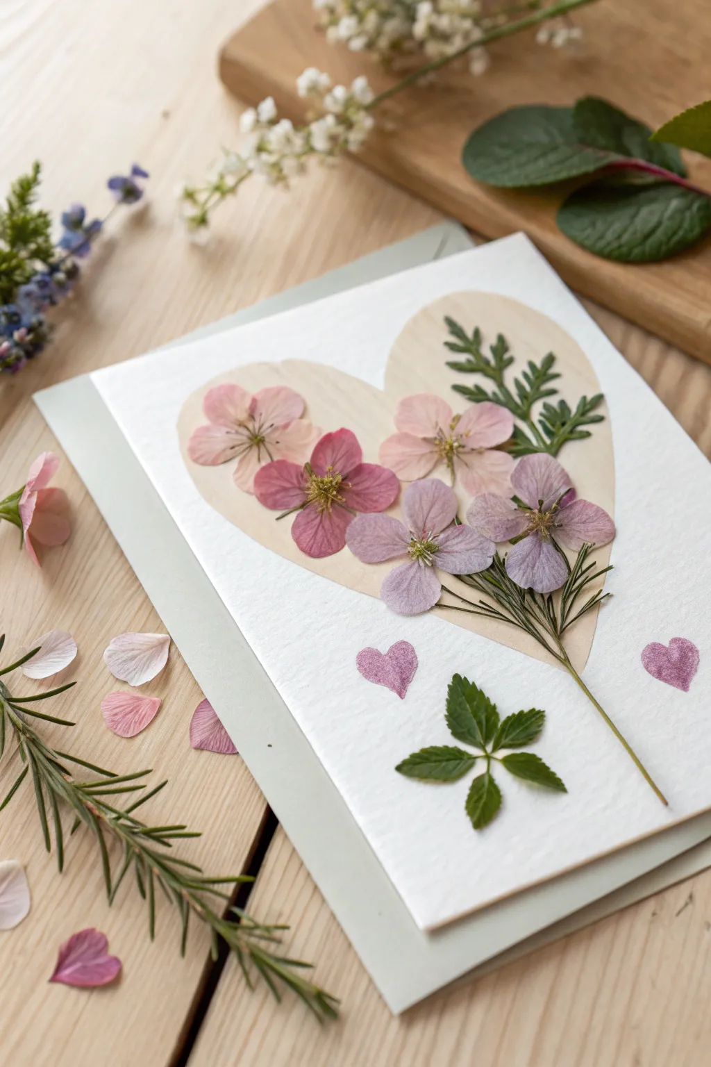 Capture the essence of nature with a pressed flower Valentine card—where simplicity meets heartfelt beauty.