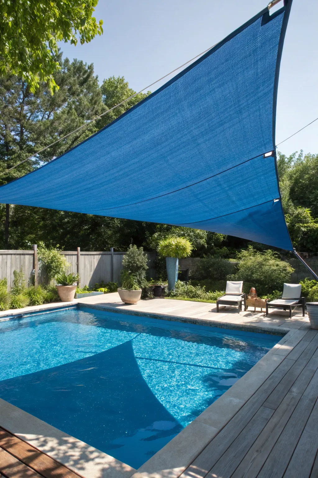 Elevate your backyard oasis with a DIY shade sail pool cover that combines style and function.