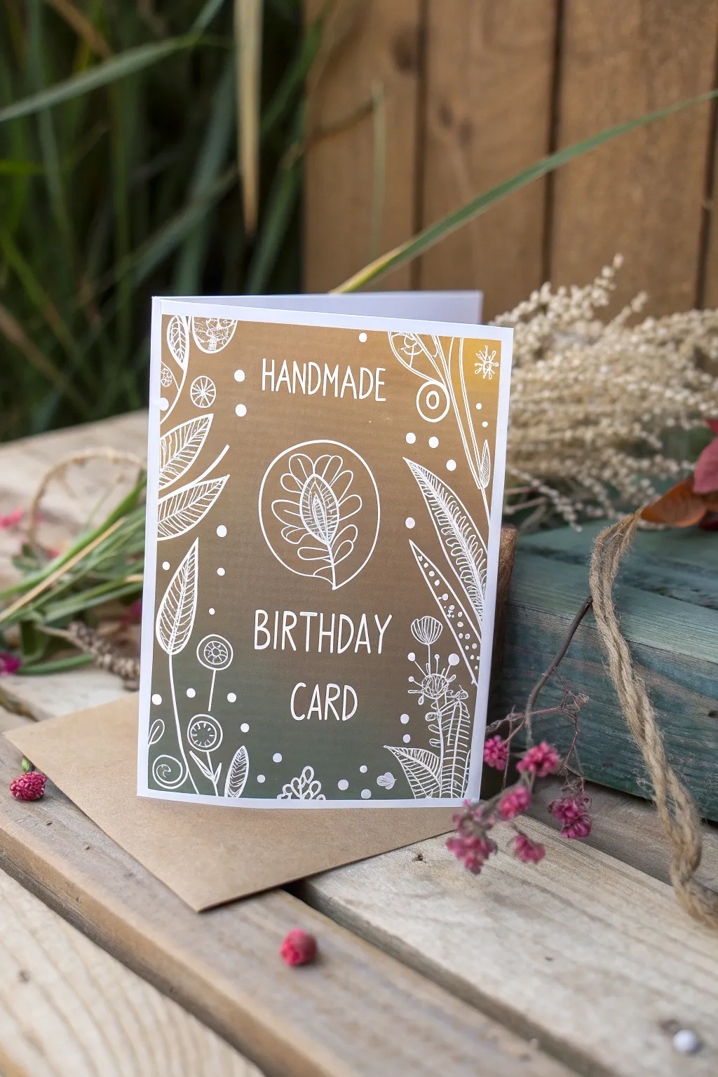 Unveil the magic of homemade art with this enchanting crayon resist birthday card!