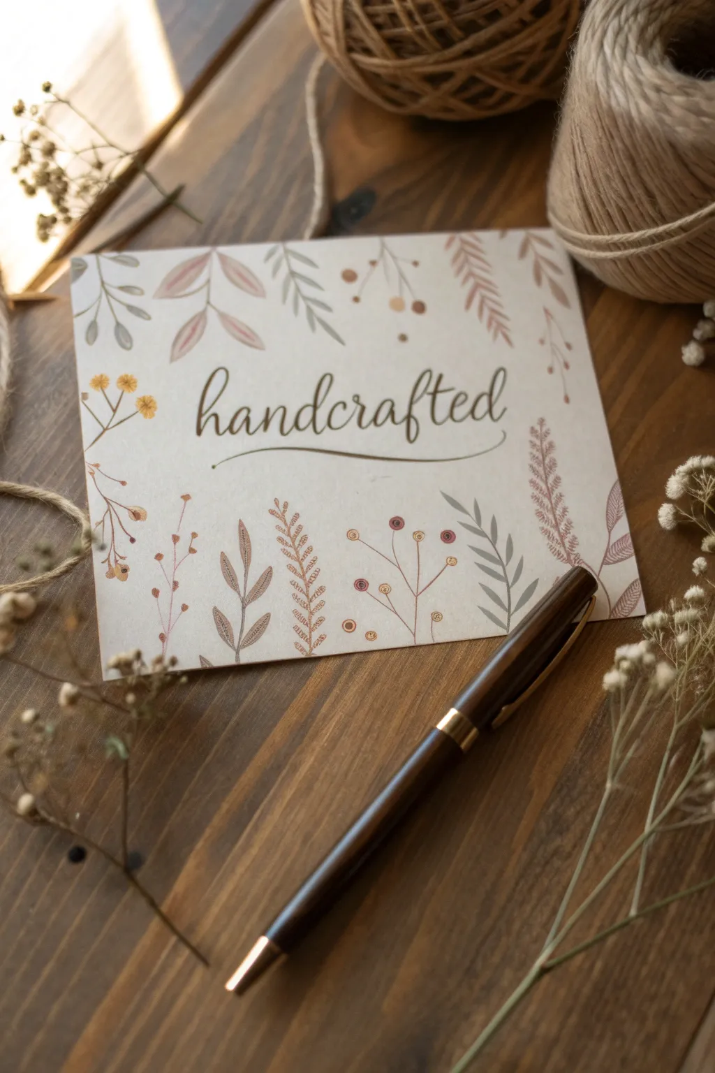 Infuse your greetings with elegance and warmth through the art of calligraphy on handmade cards.