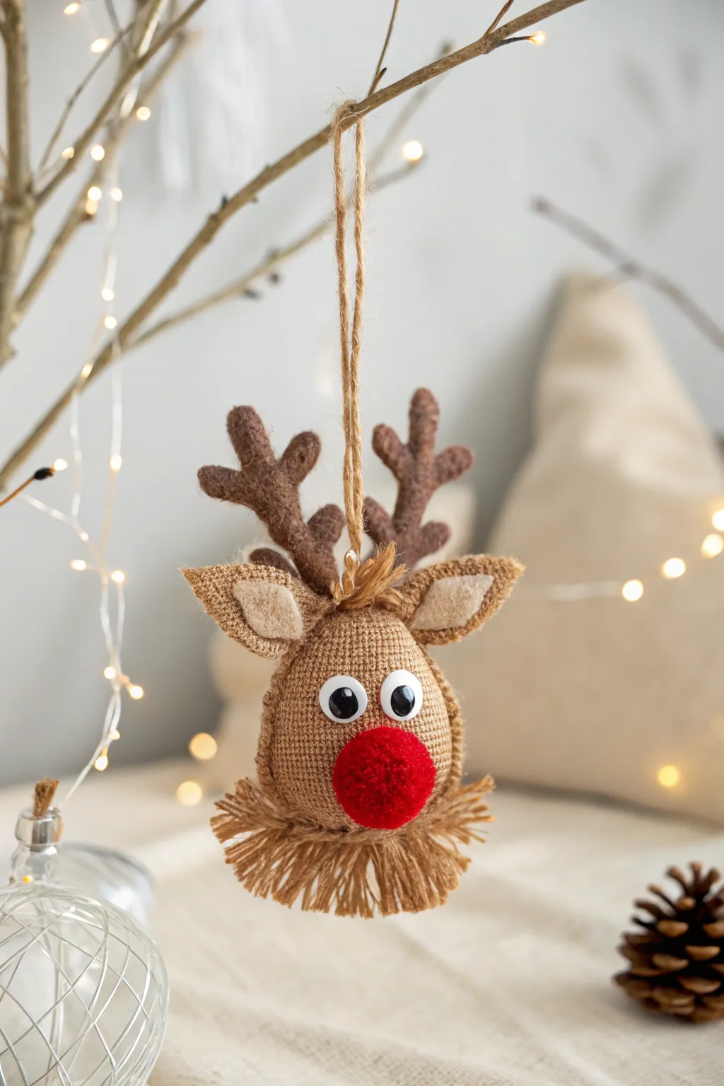 Embrace the holiday spirit with charming handmade reindeer ornaments that bring warmth and joy to your minimalist decor.