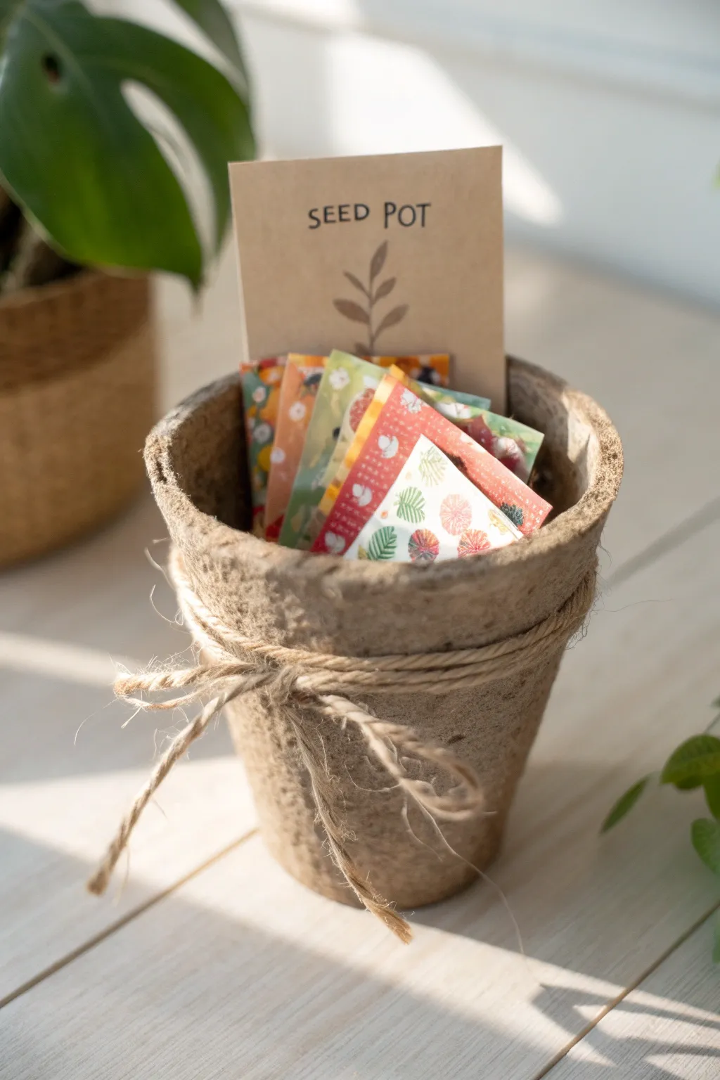 Plant a surprise with these charming biodegradable seed pot baskets!