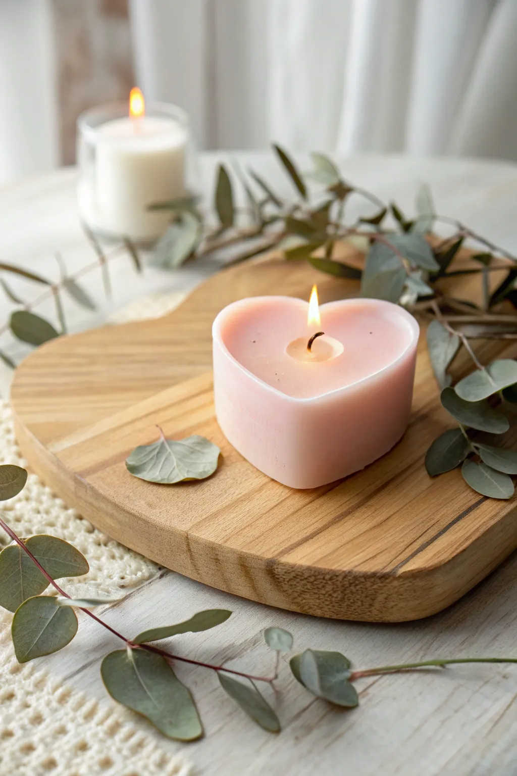 Illuminate love with handcrafted heart-shaped candles, a perfect blend of simplicity and romance.