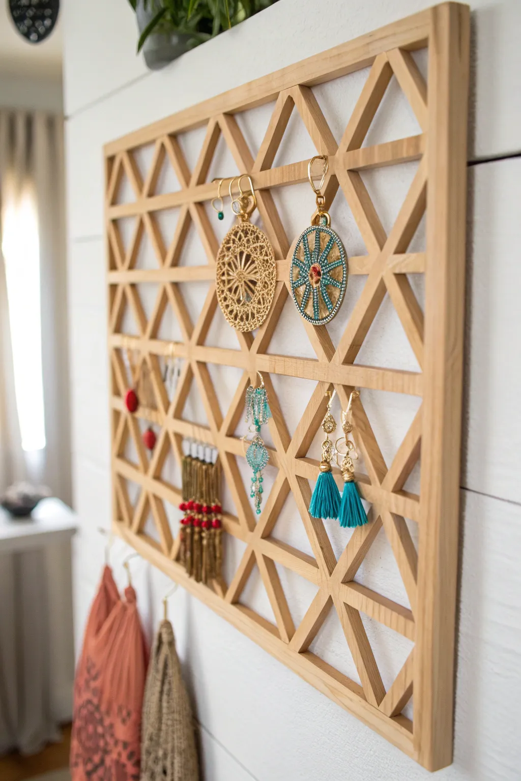 Transform your wall into a stunning earring display with a touch of Scandinavian charm and boho flair.