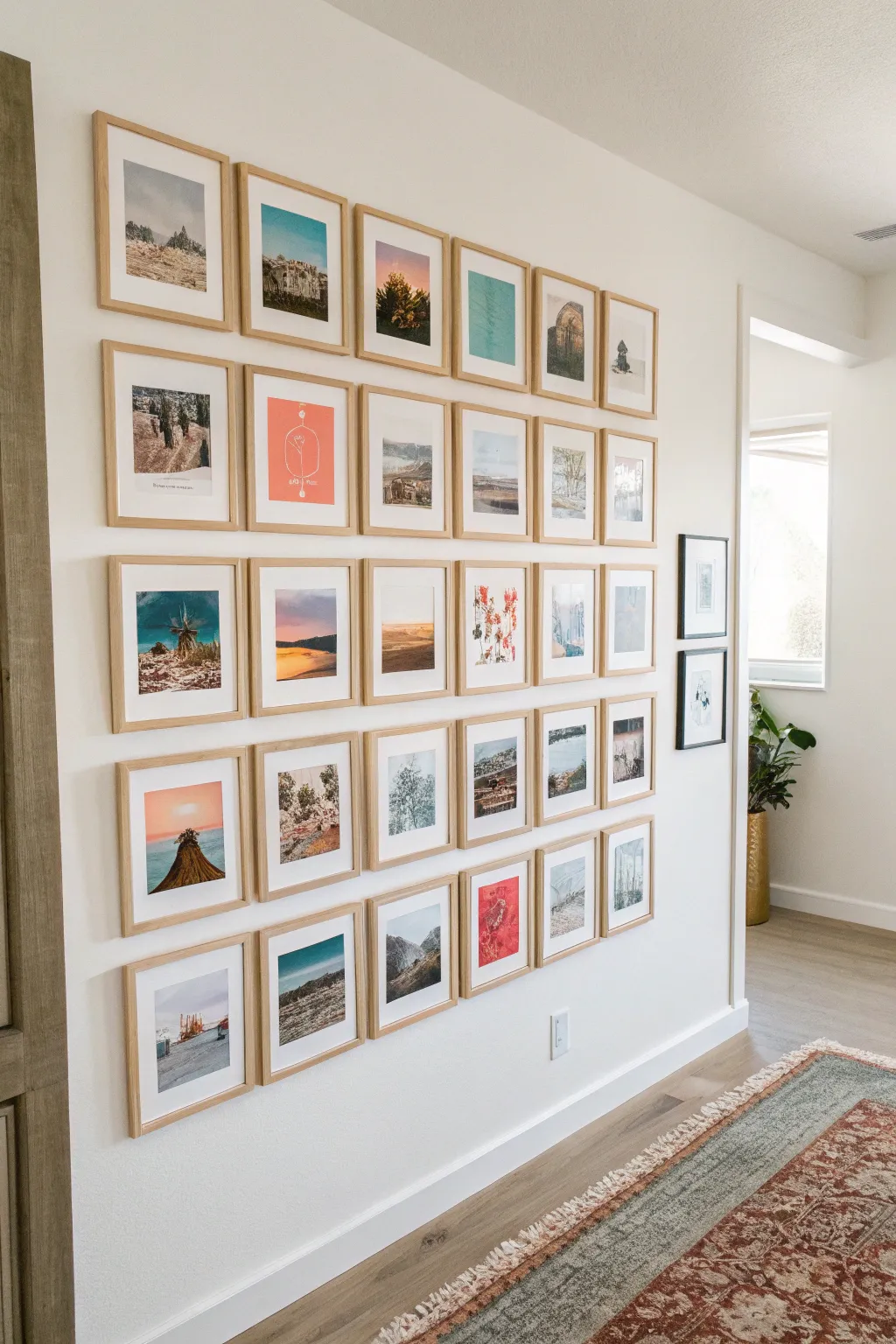 Transform your space with a postcard gallery wall that blends minimalist charm and boho flair.