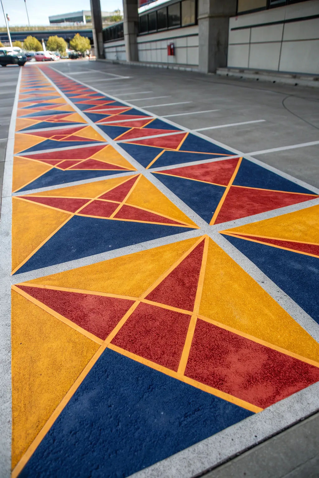 Transform your space with a splash of vibrant artistry on concrete floors.