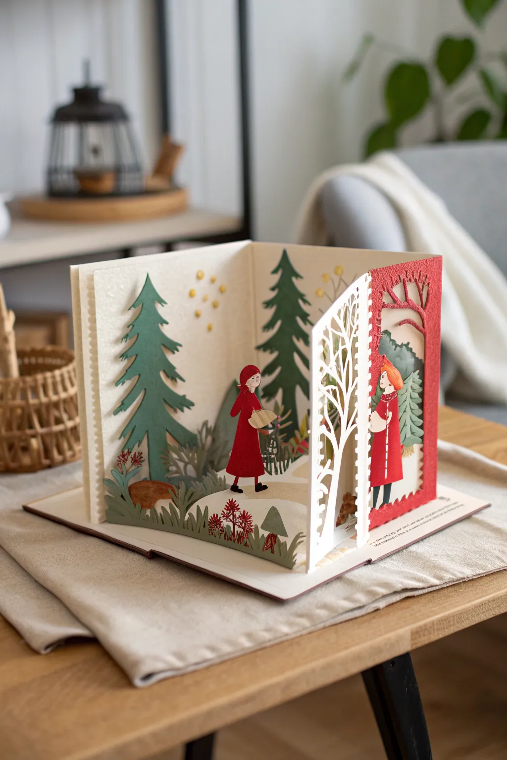 Bring stories to life with a pop-up card that transforms into a whimsical storybook scene. 🌿✨