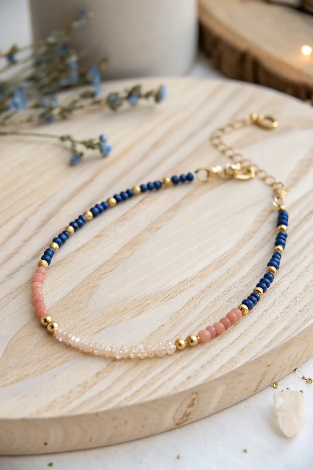 Embrace the summer vibes with a touch of elegance – discover the beauty of handmade beaded anklets.