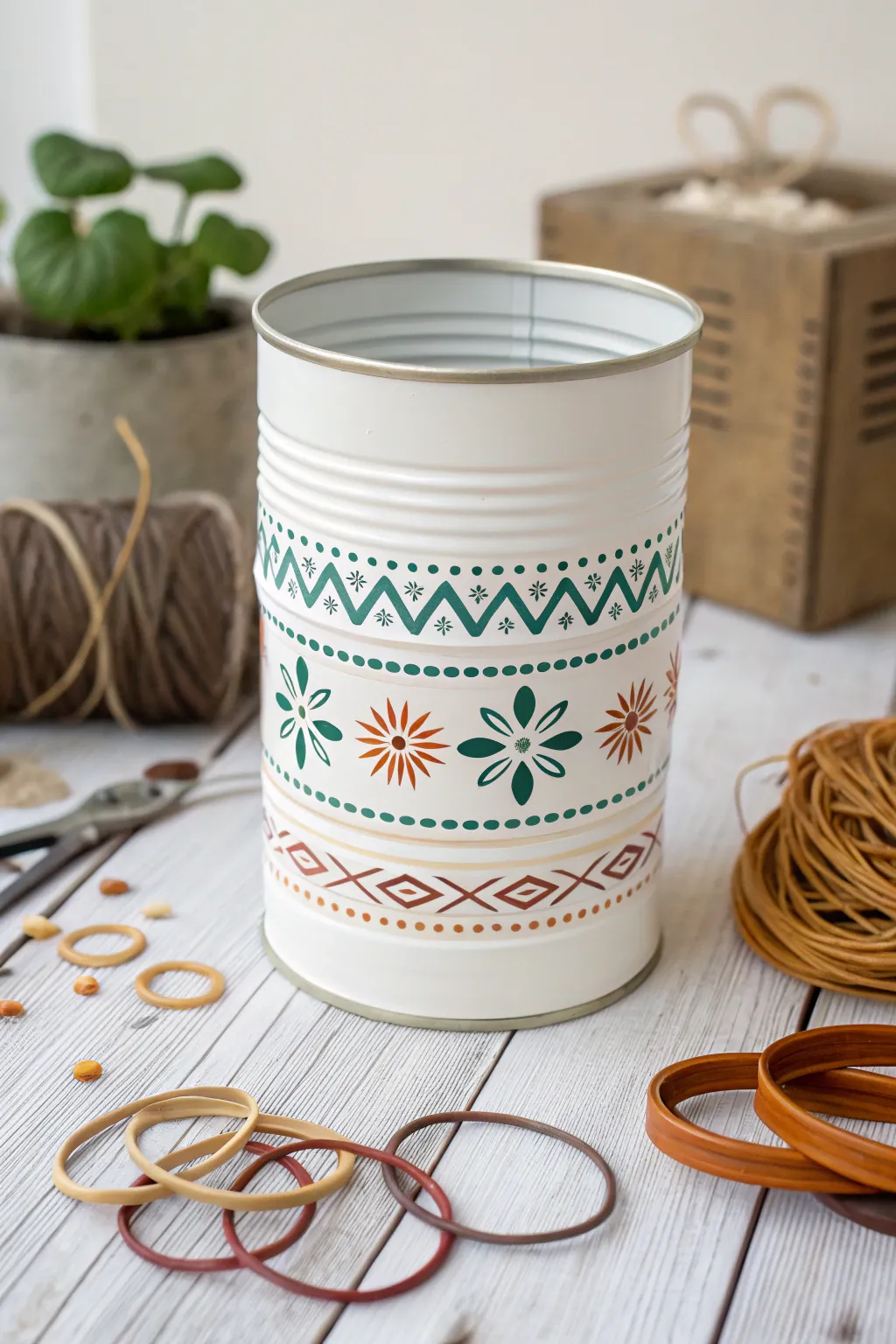 Transform everyday items into chic storage solutions with this DIY rubber band dispenser. A perfect blend of Scandinavian minimalism and boho charm!