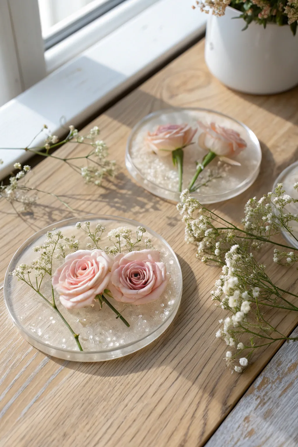 Capture nature's beauty in time with elegant resin art. Perfect for adding a touch of everlasting charm to your decor.