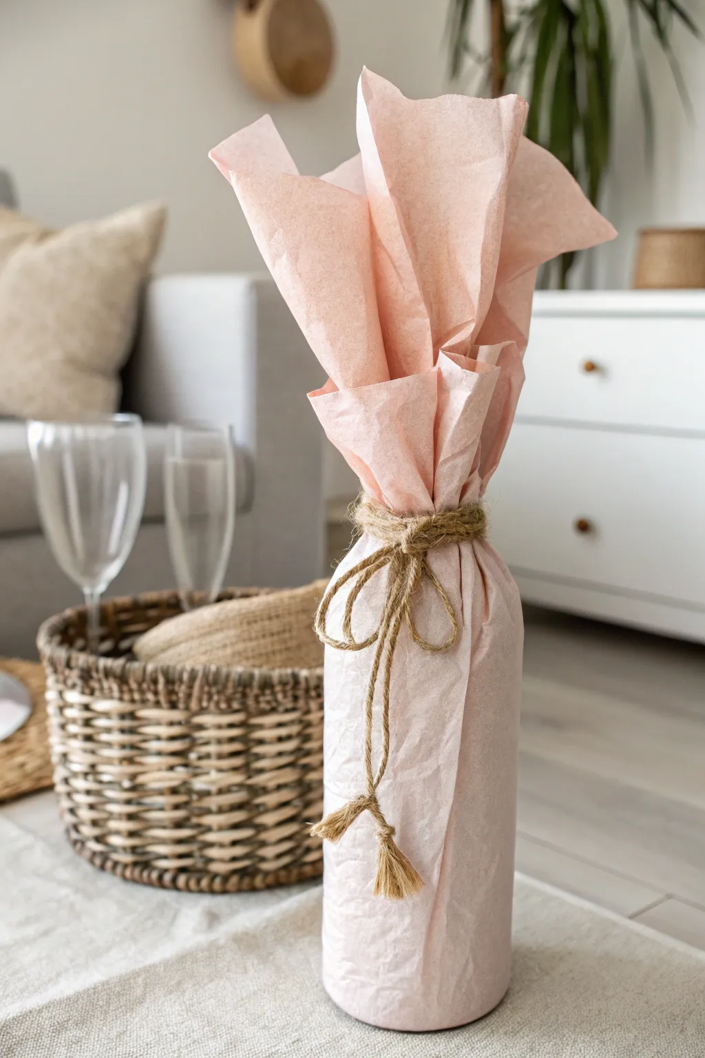 Elevate your gift-giving with the simple elegance of tissue paper wrapping.